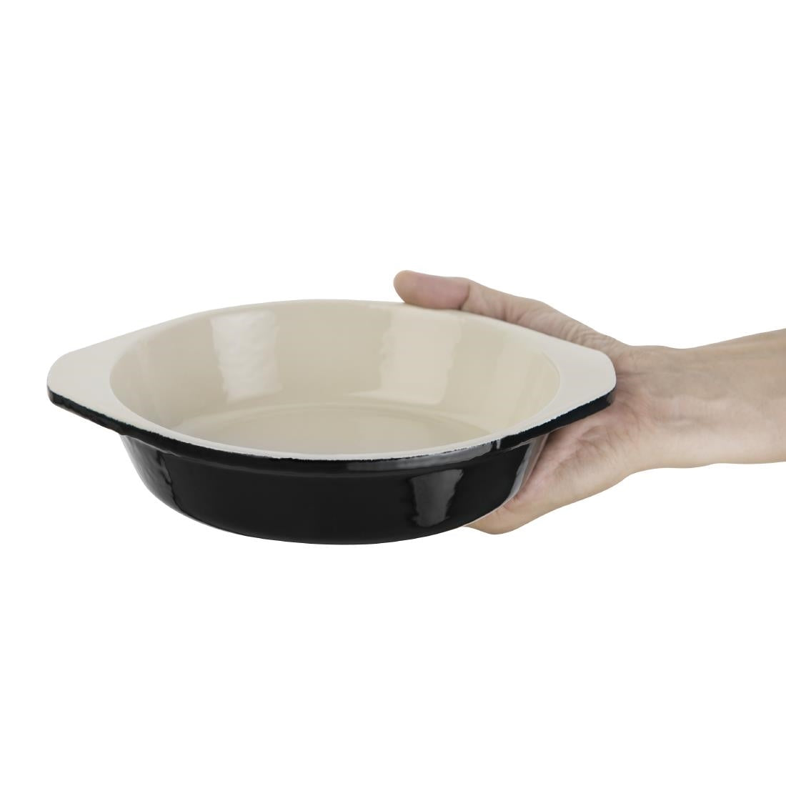U562 Vogue ronde gratineerschaal zwart 0,75Ltr