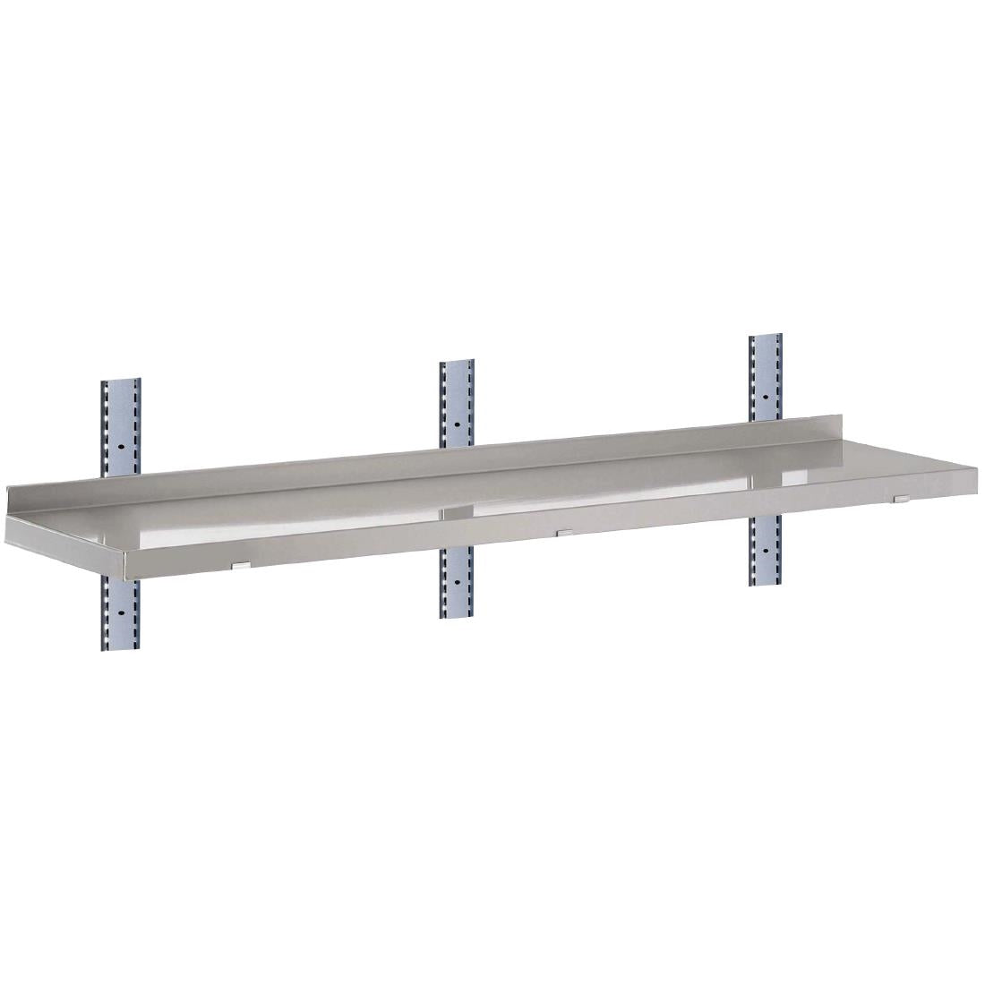 GN187 Gastro M RVS wandplank zonder steunen 160x40cm
