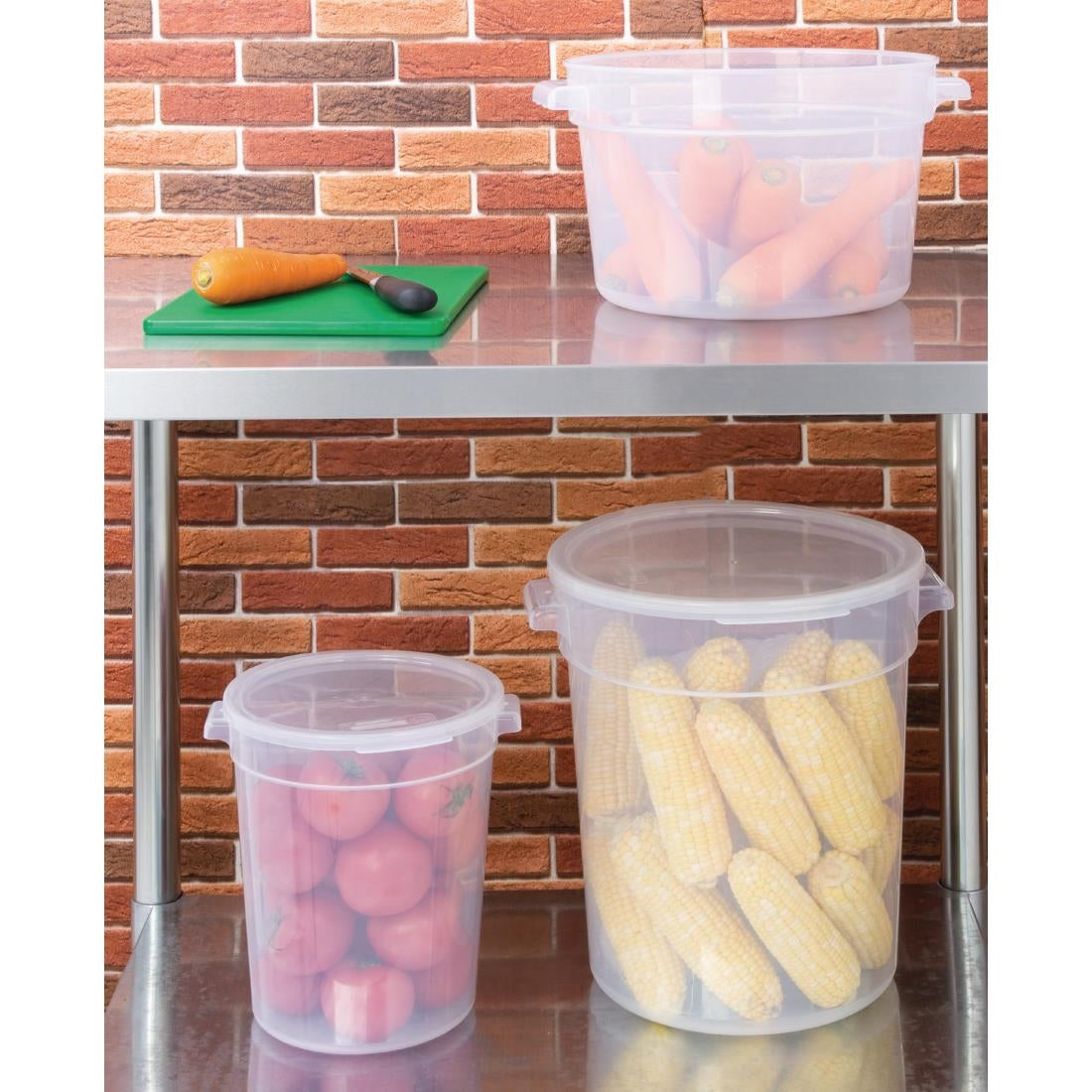 DJ962 Vogue polypropyleen ronde vershoudbak 20Ltr