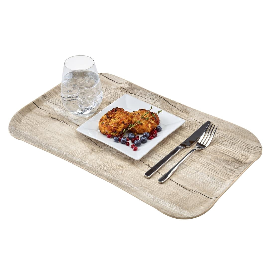 DM125 Cambro Versa dienblad 37x53cm rechthoekig rustiek decor licht eiken
