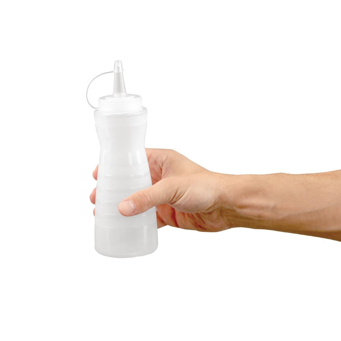 GF250 Vogue knijpfles met dop 34cl transparant