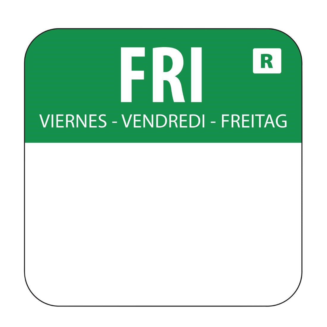 L935 Hygiplas voedseletiketten vrijdag groen (1000 stuks)