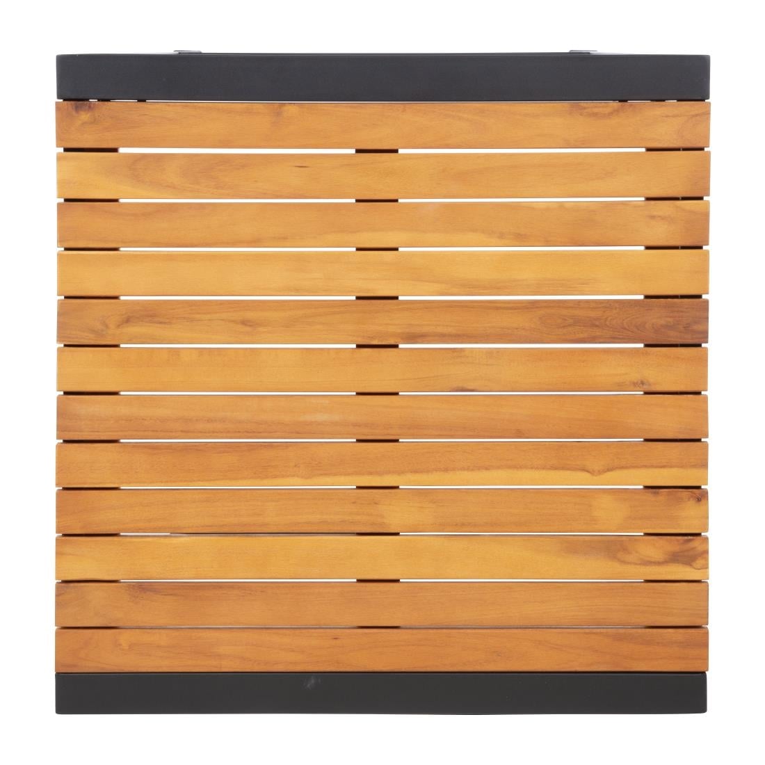 DS155 Bolero vierkante bartafel gepoedercoat staal en acaciahout 600mm