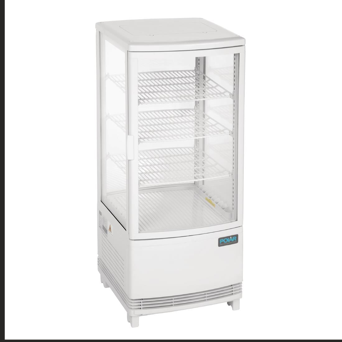 CB507 Polar C-serie koelvitrine met gebogen deuren 86L wit