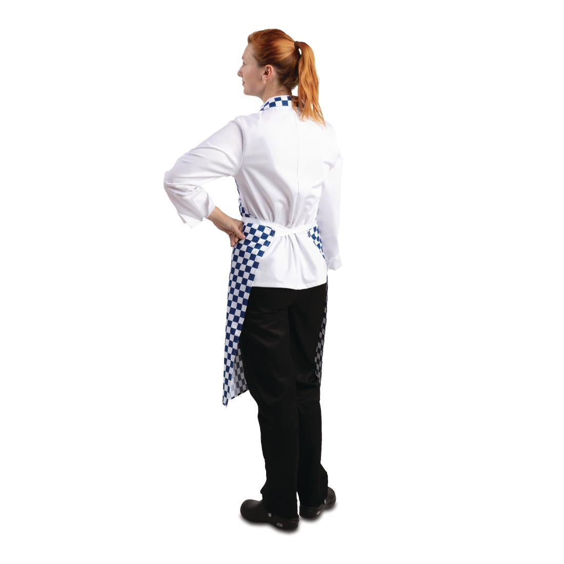 A554 Whites halterschort blauw-wit geblokt