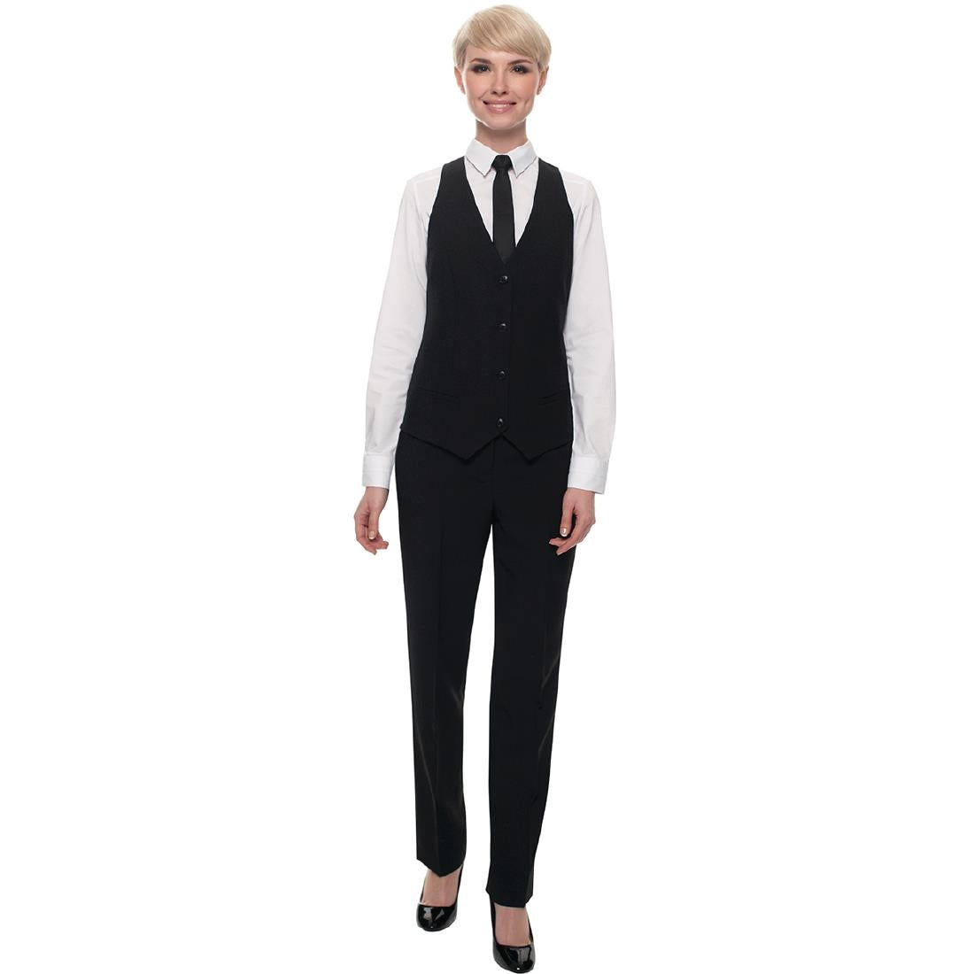 BB173-M Damesgilet 4 knopen zwart M