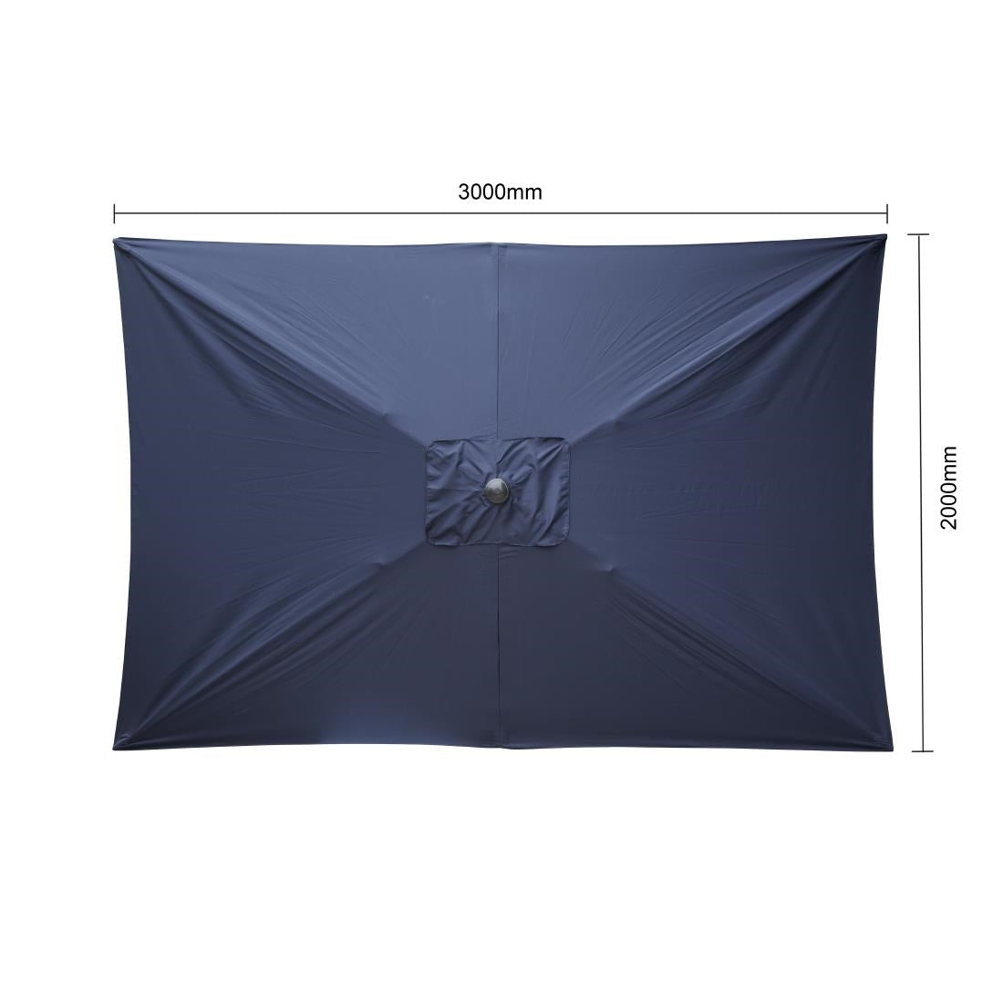 FU506 Bolero Sevilla Vierkante Parasol 2X3M Marineblauw