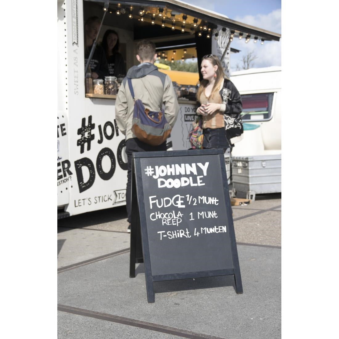 CU900 Securit Black Woody klein bordje met stoepkrijt