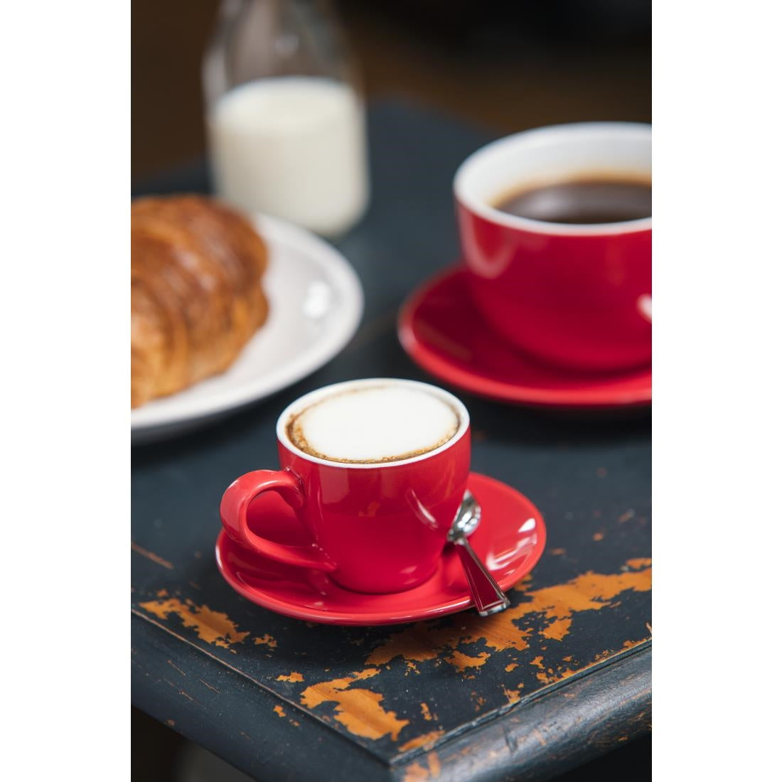 GK085 Olympia Café espresso schotel rood (12 stuks)