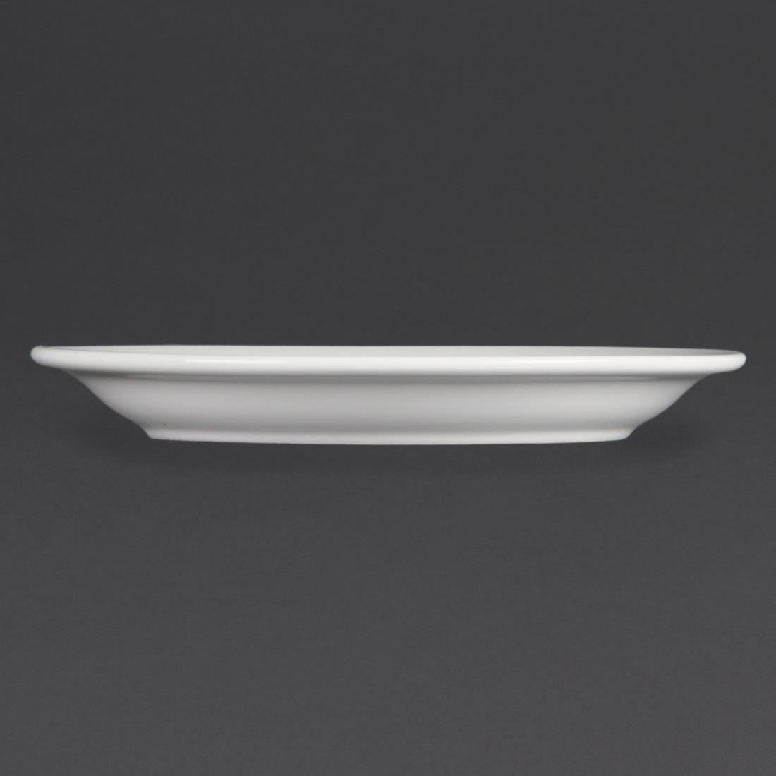 CB488 Olympia Whiteware Borden Met Smalle Rand 20,2cm (12 Stuks)