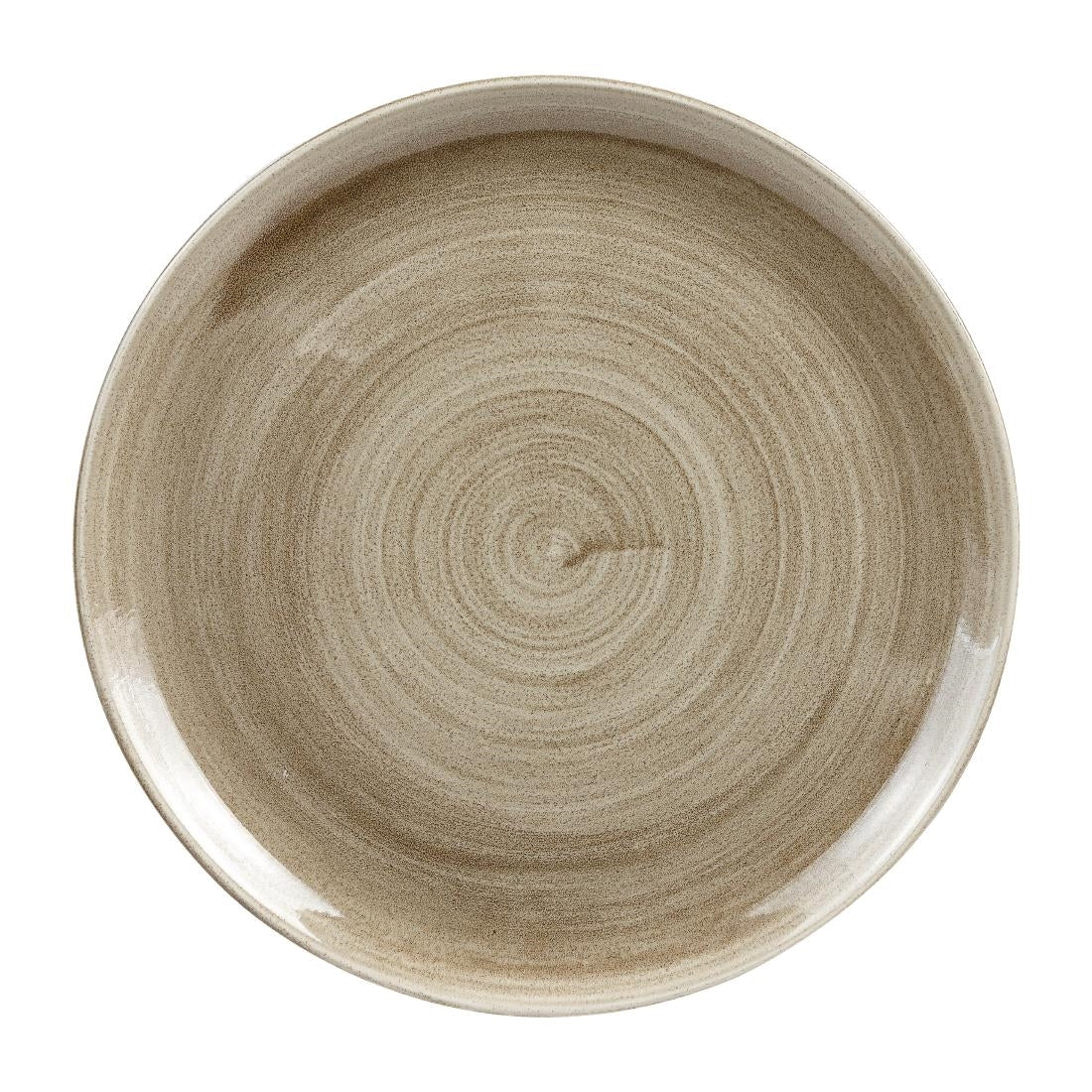HC785 Churchill Stonecast Patina Antique Taupe Coupe Evolve Coupe Bord 32.4cm (6 stuks)