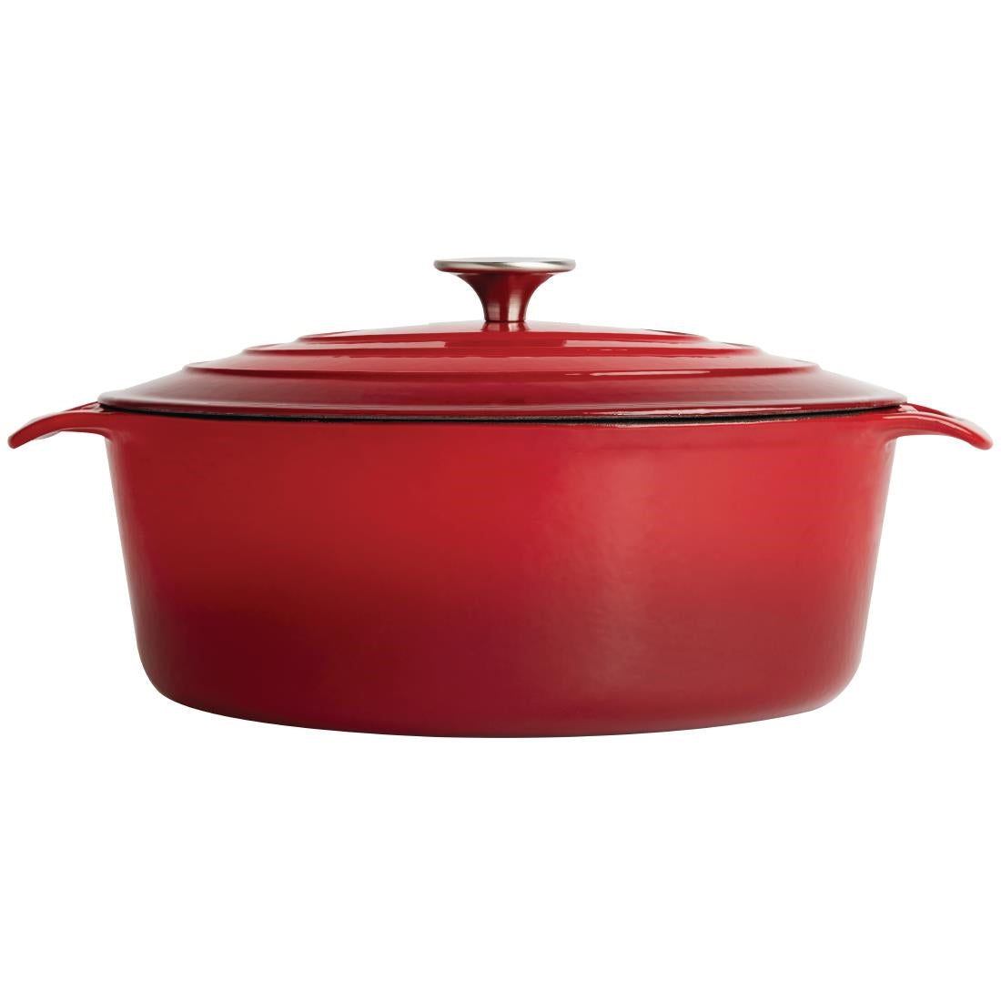 GH313 Vogue ovale inductie braadpan rood 5Ltr