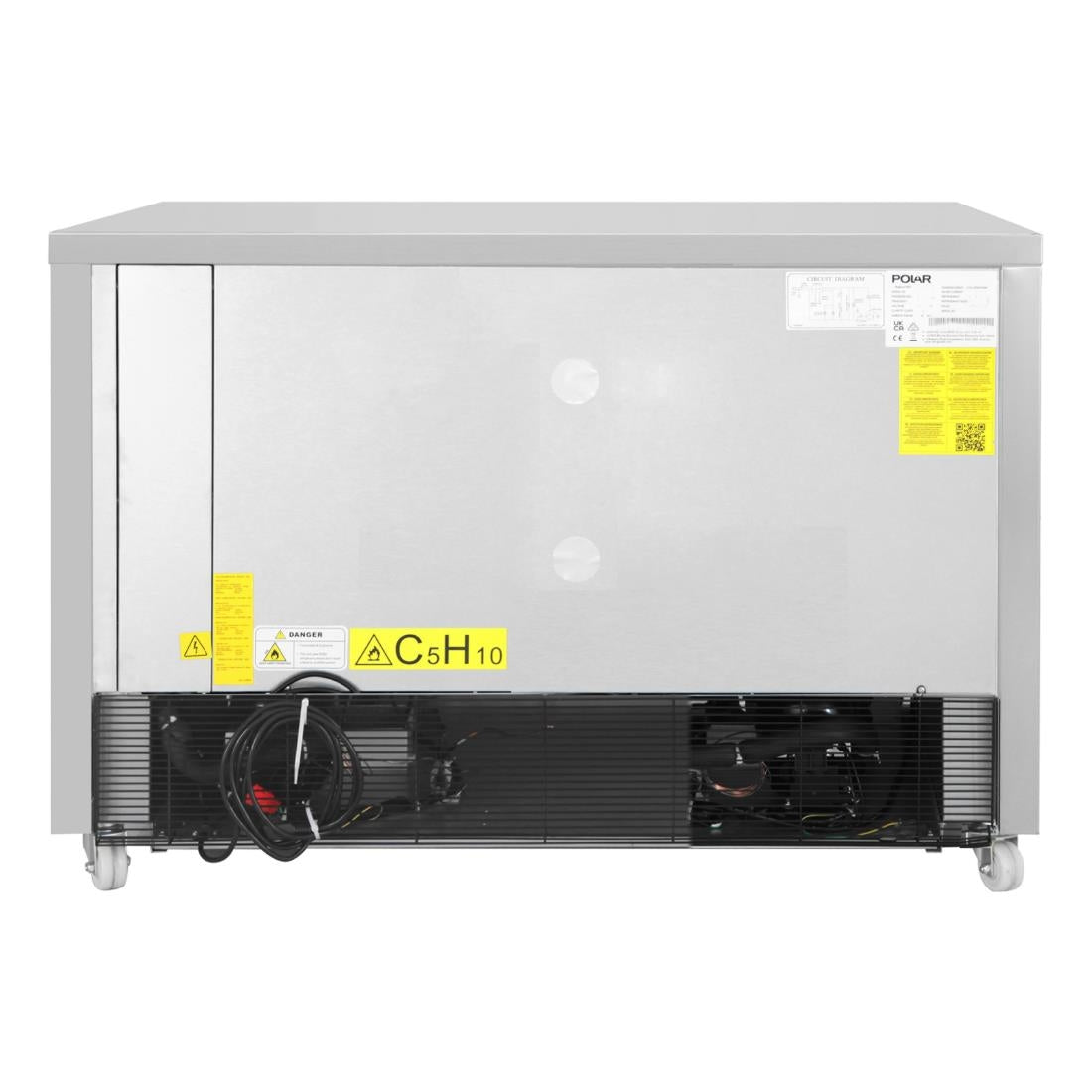 DA997 Polar U-serie compacte koel-vrieswerkbank 2 lades 6x GN 1/1