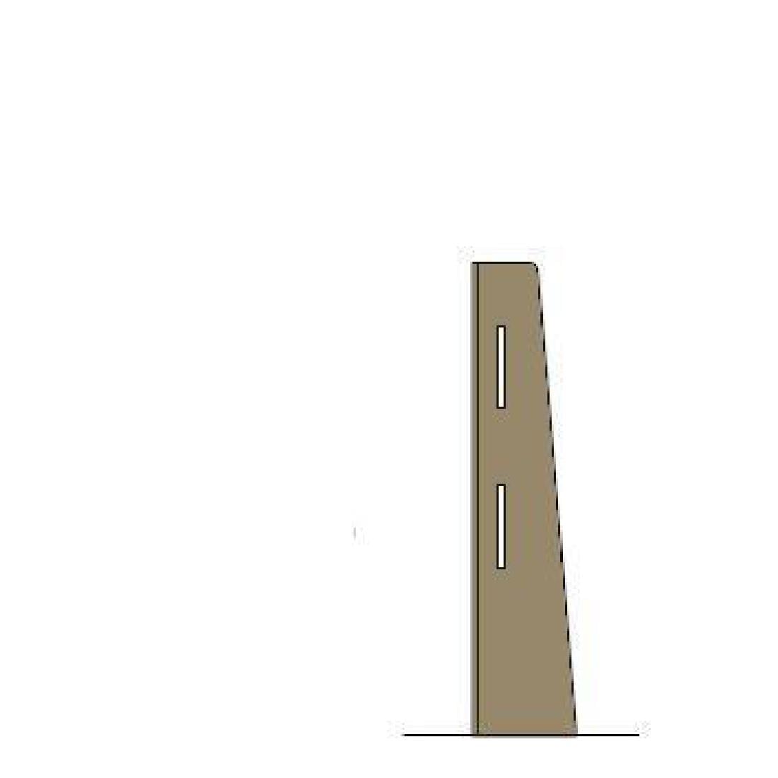 FP423 Bolero hoekstaander licht eiken voor baliescherm 860 x 200mm