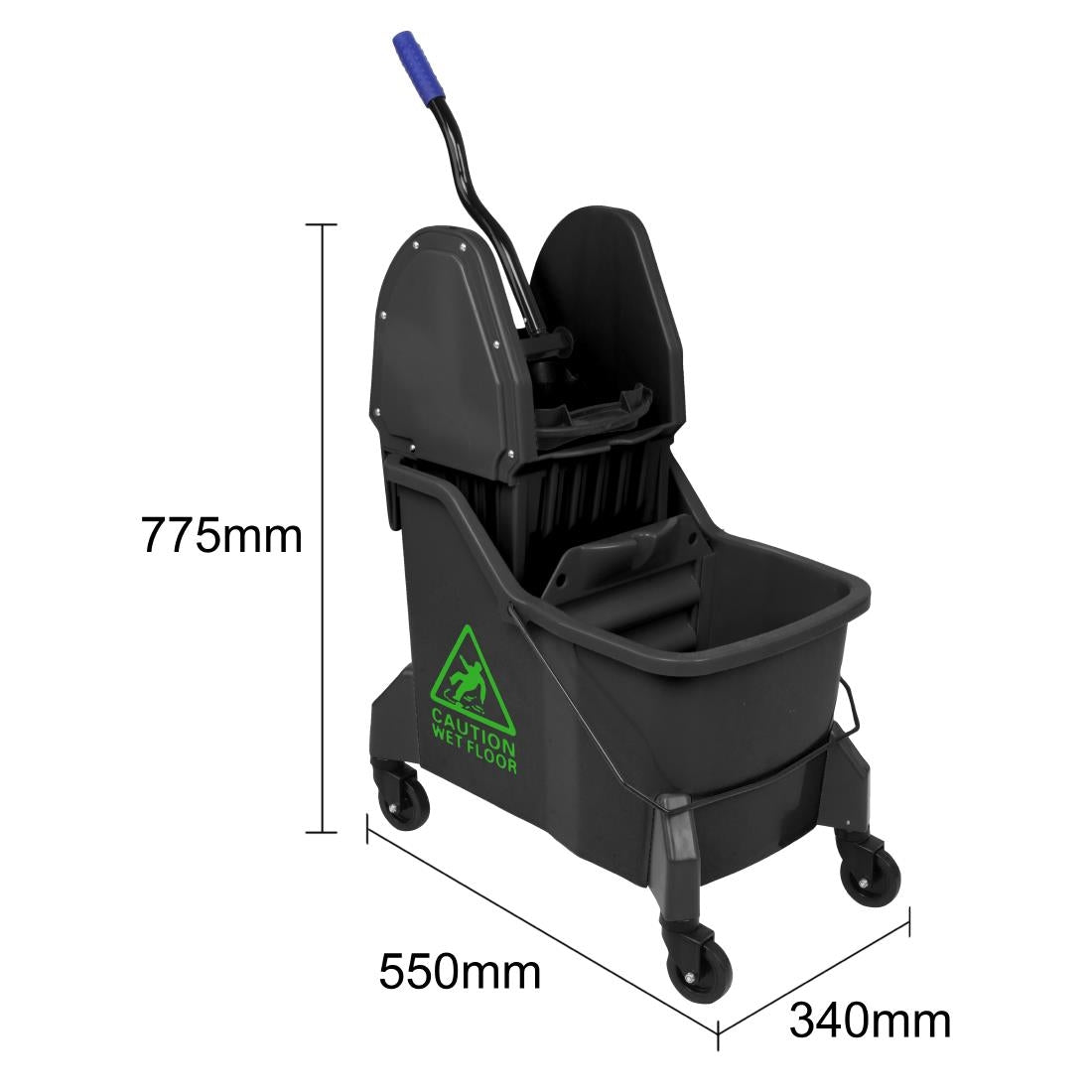 JB544 Jantex dweilemmer met twee compartimenten en pers Groen 30Ltr