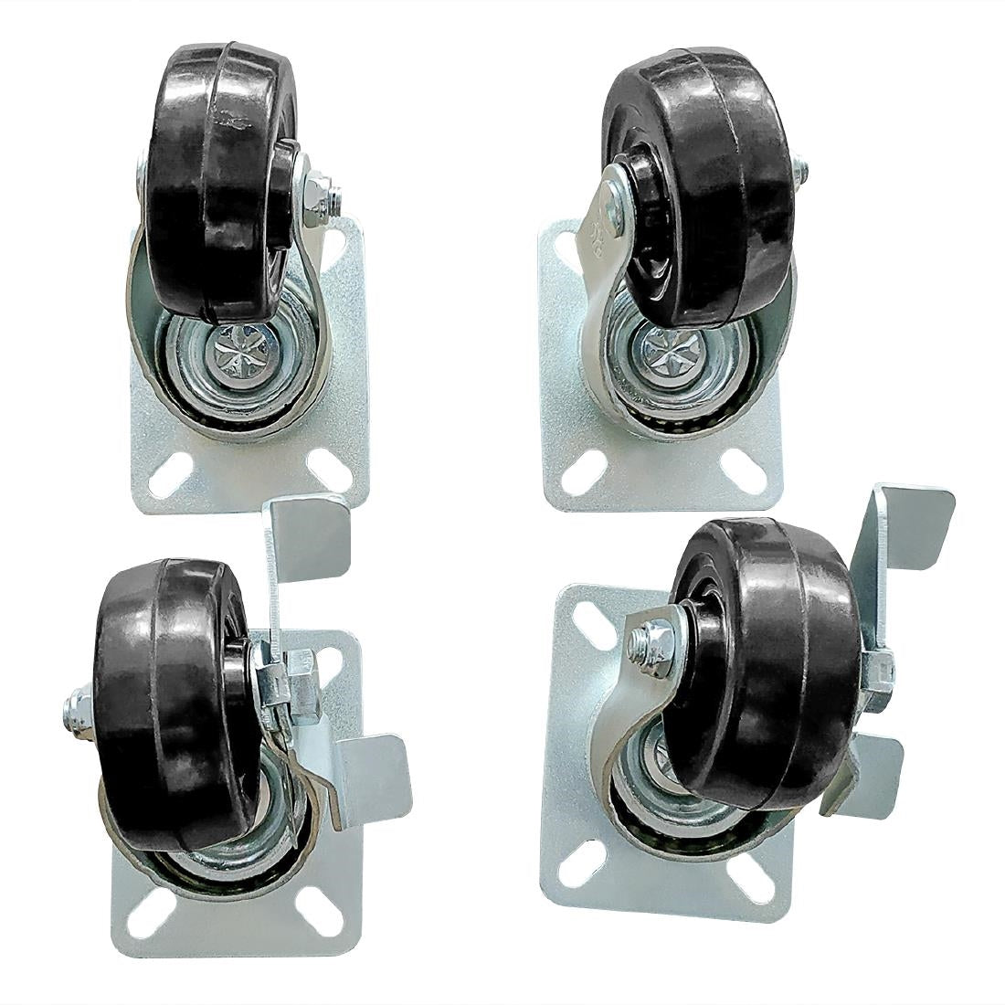 AK837 Polar Standaard En Zwenkwielen Met Rem (4 Stuks)
