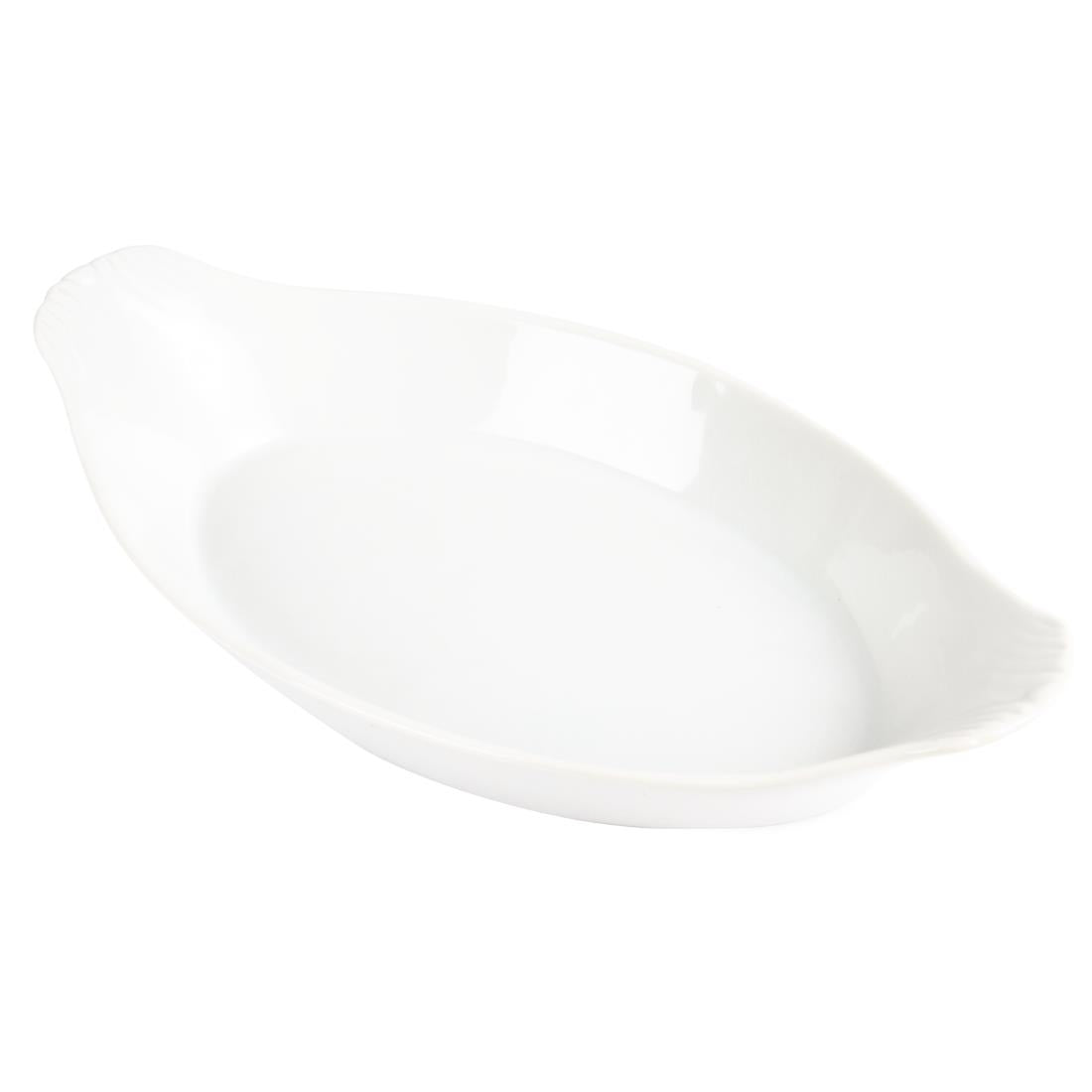 W411 Olympia Whiteware ovale gratineerschalen 29x16,6cm (6 stuks)