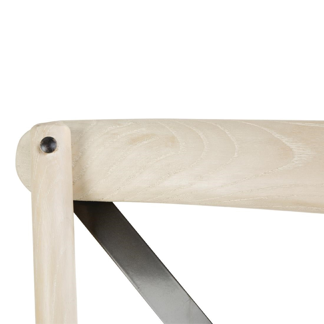 DR306 Bolero houten stoel met gekruiste rugleuning ecru (2 stuks)
