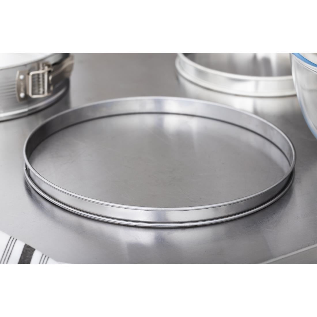 DN962 Matfer Bourgeat platte RVS taartring glad 28cm