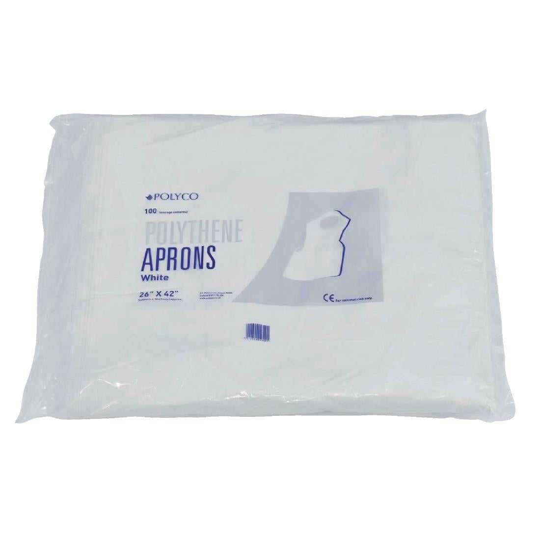 A310 Disposable polyethyleen halterschorten 14,5 micron wit (100 stuks)
