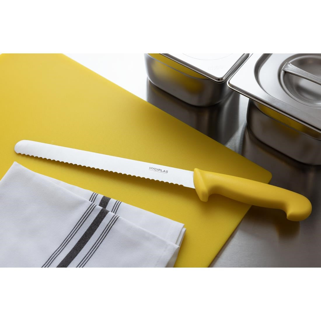 C810 Hygiplas gekarteld hammes 24.8cm geel
