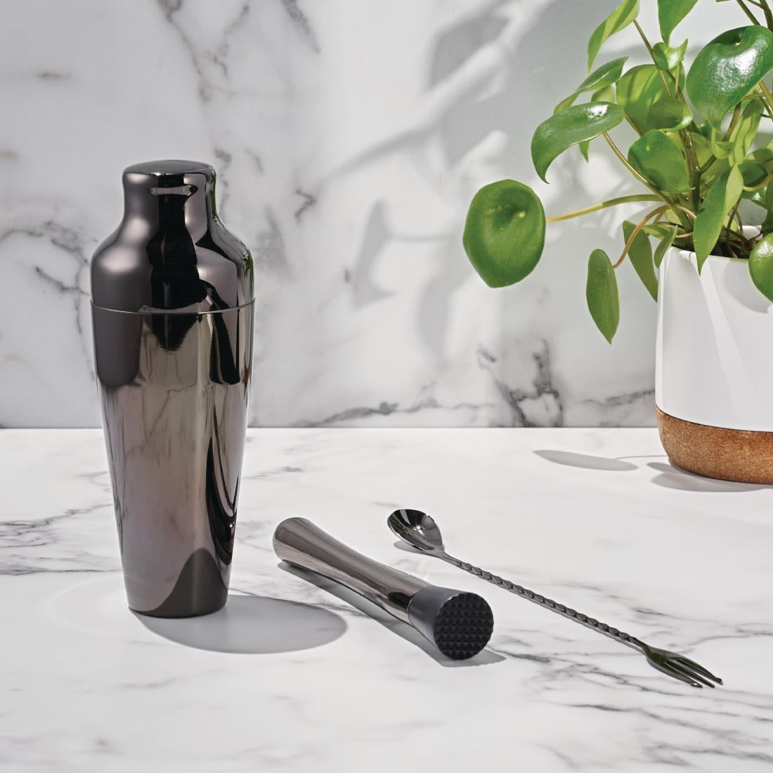 DR628 Olympia Franse cocktailshaker zwart