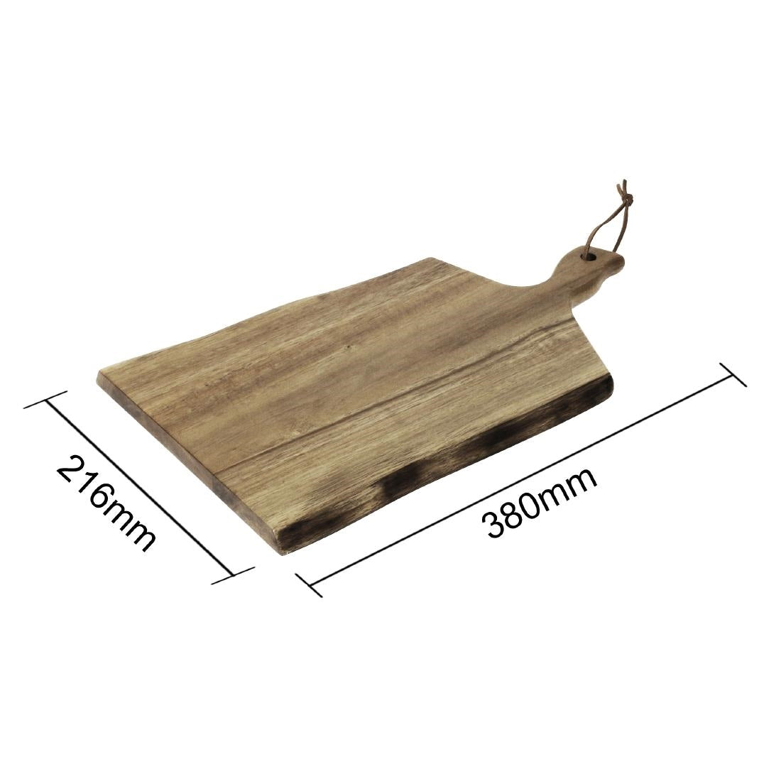 GM263 Olympia acaciahouten serveerplank golvende rand 38,5x21,5cm