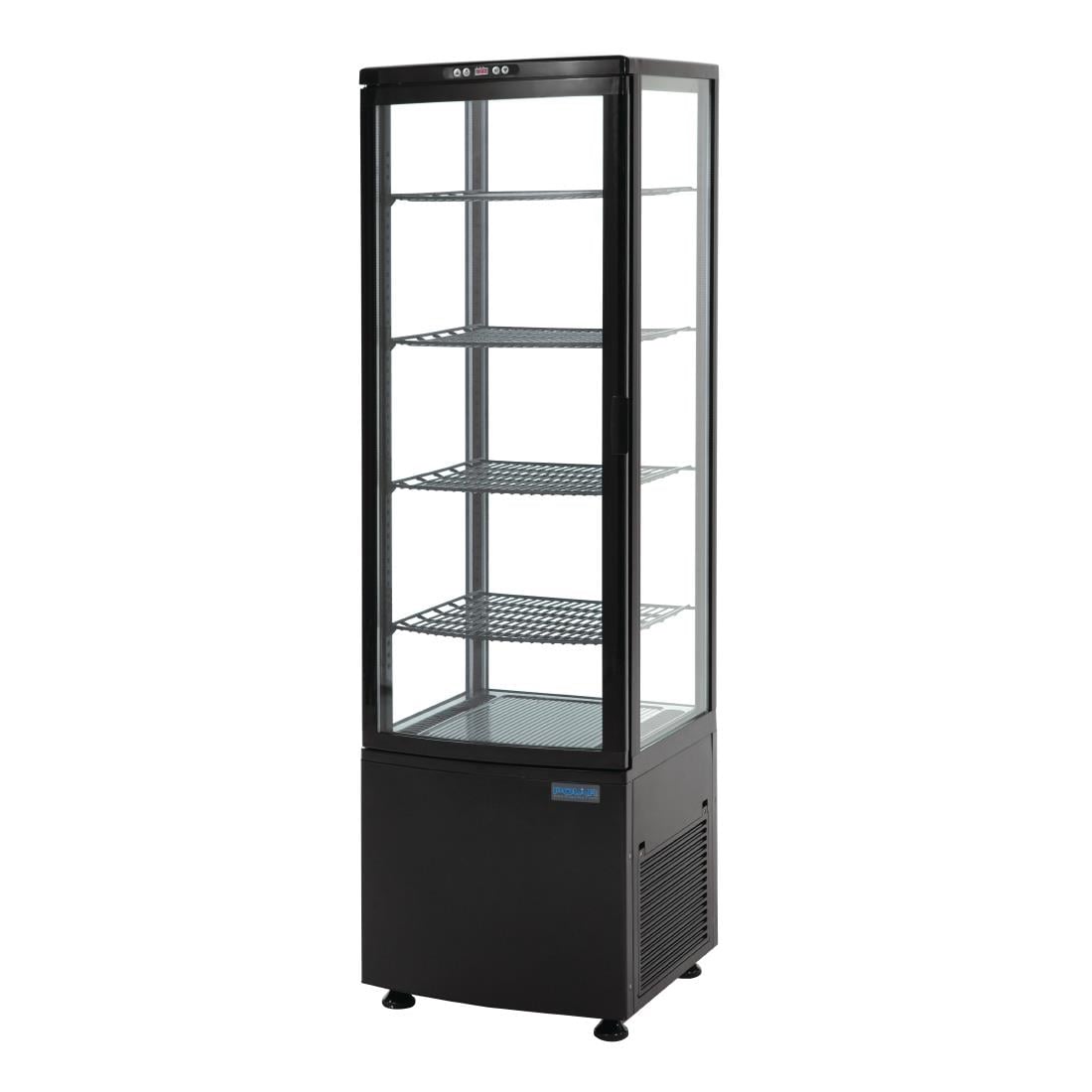 CX573 Polar C-Serie Energiezuinige Koelkast met Gebogen Deur Zwart 235Ltr
