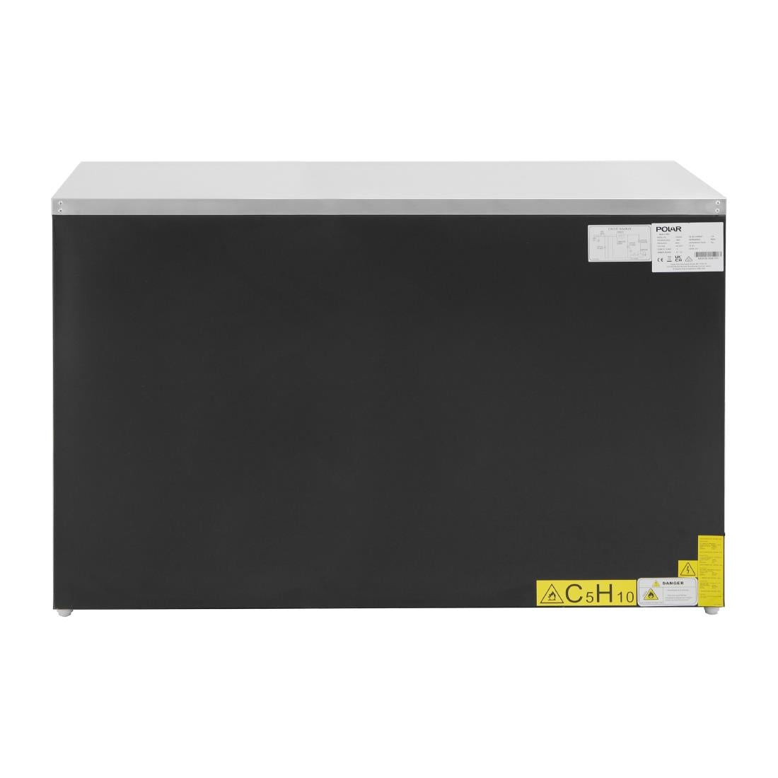 PG023 Polar G-Series 3-deurs koelwerkbank zwart 400Ltr