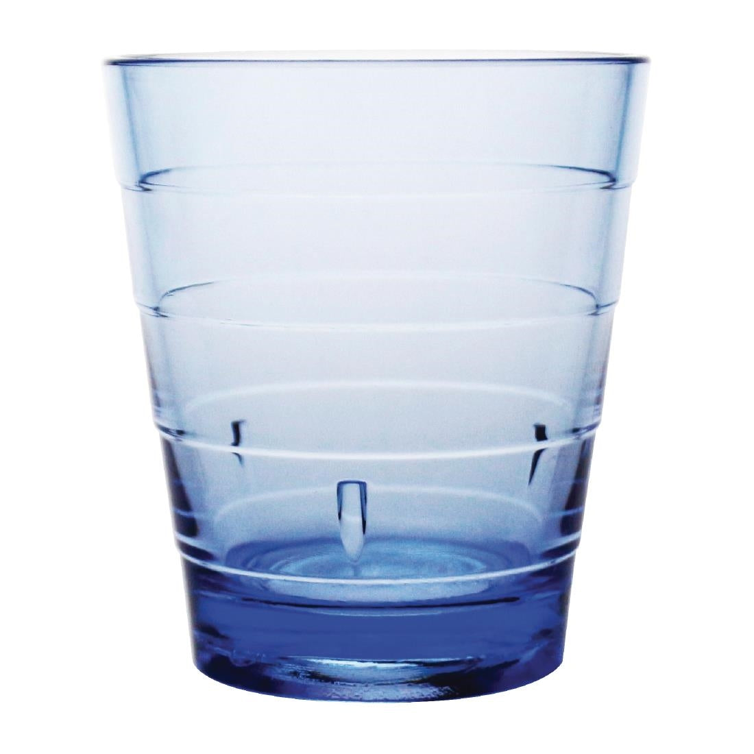DC921 Olympia Kristallon ringbekers van polycarbonaat, blauw, 285 ml, 6 stuks