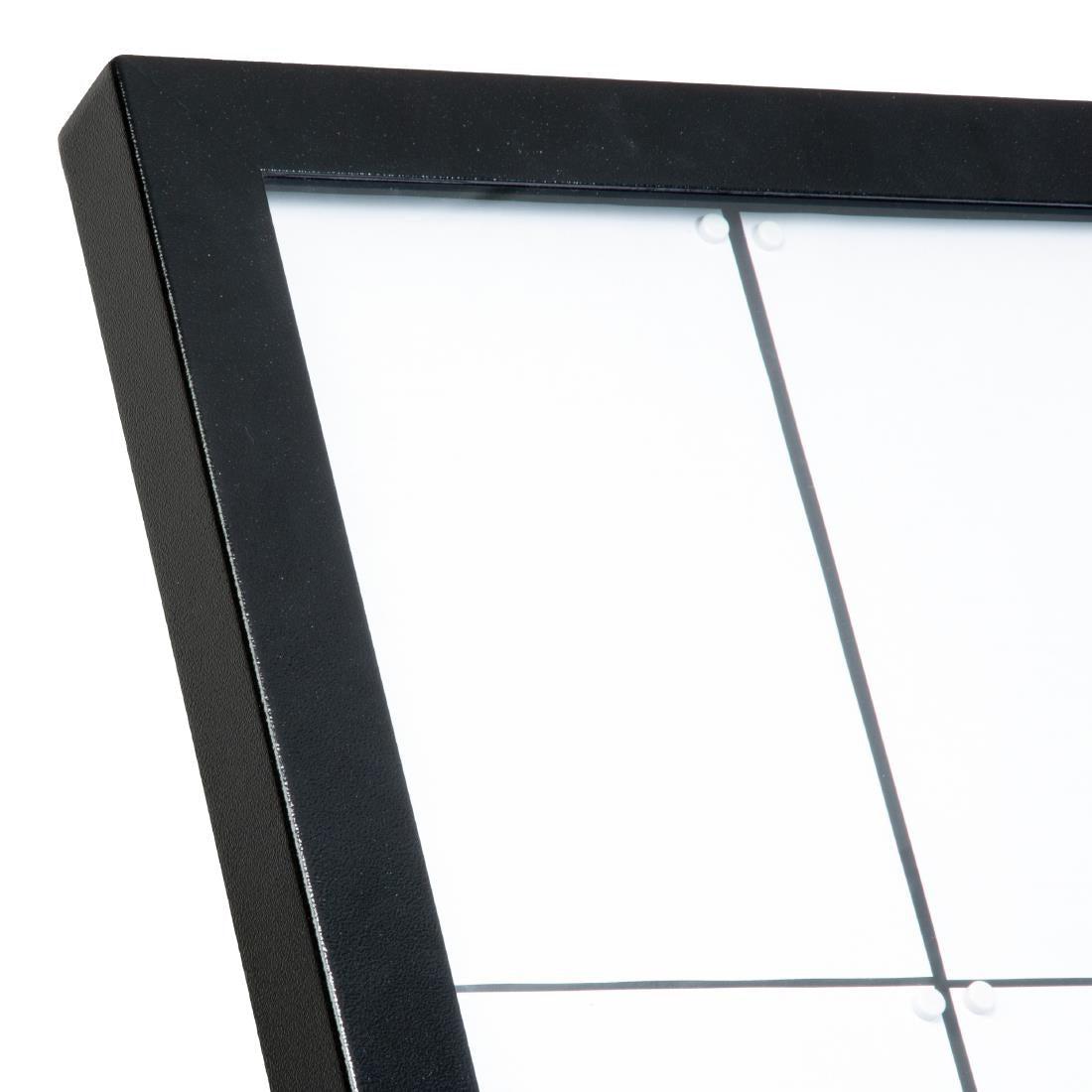 CU934 Securit zwart hamerslag staal wit 8xA4 informatiedisplay (excl. paal en voet)