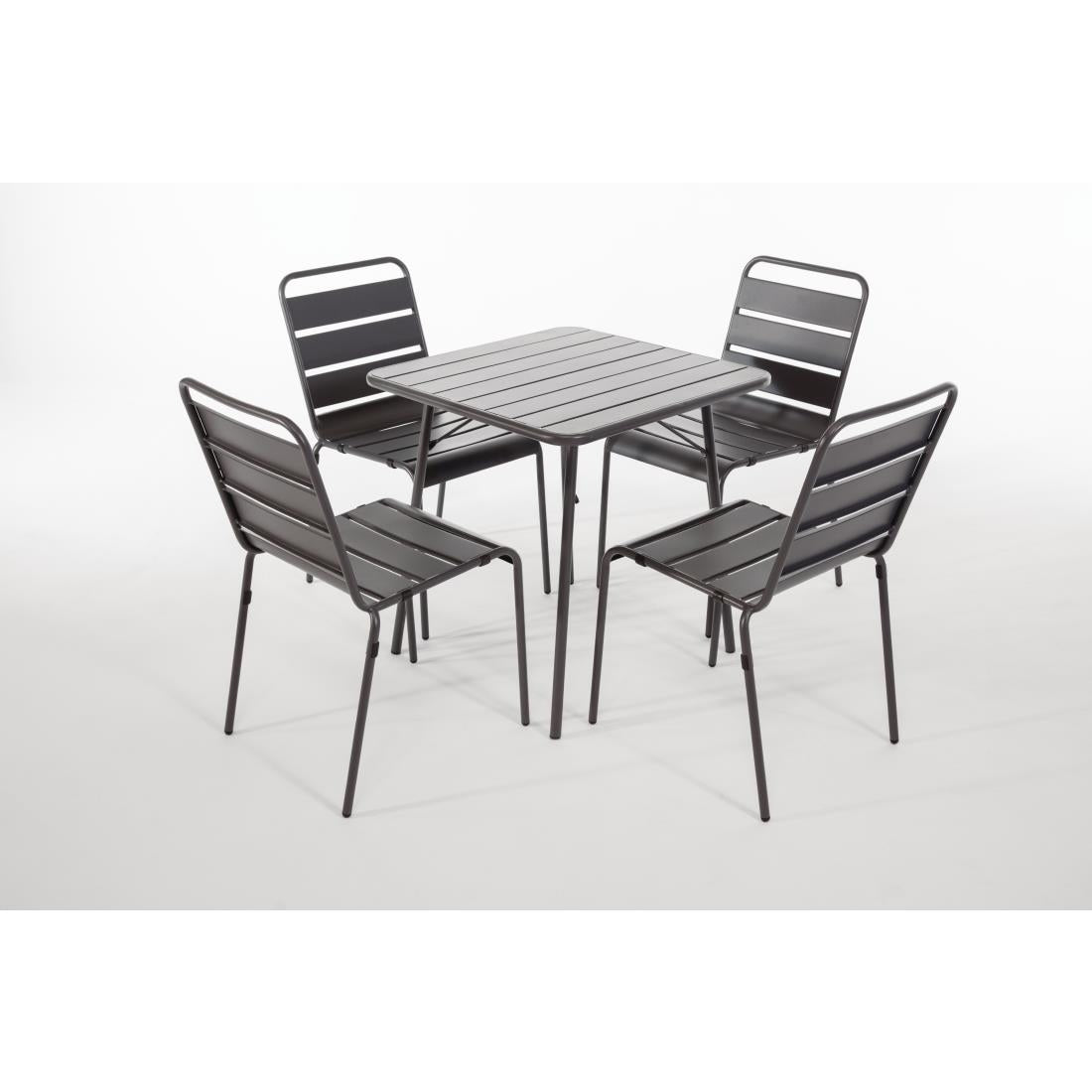 CS730 Bolero vierkante stalen tafel grijs 70cm