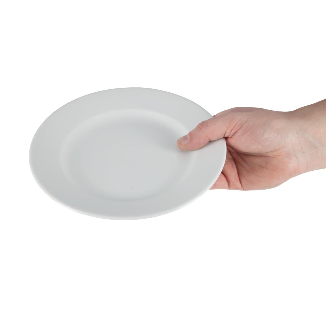 CB479 Olympia Whiteware Witte Borden Met Brede Rand 202mm (12 Stuks)