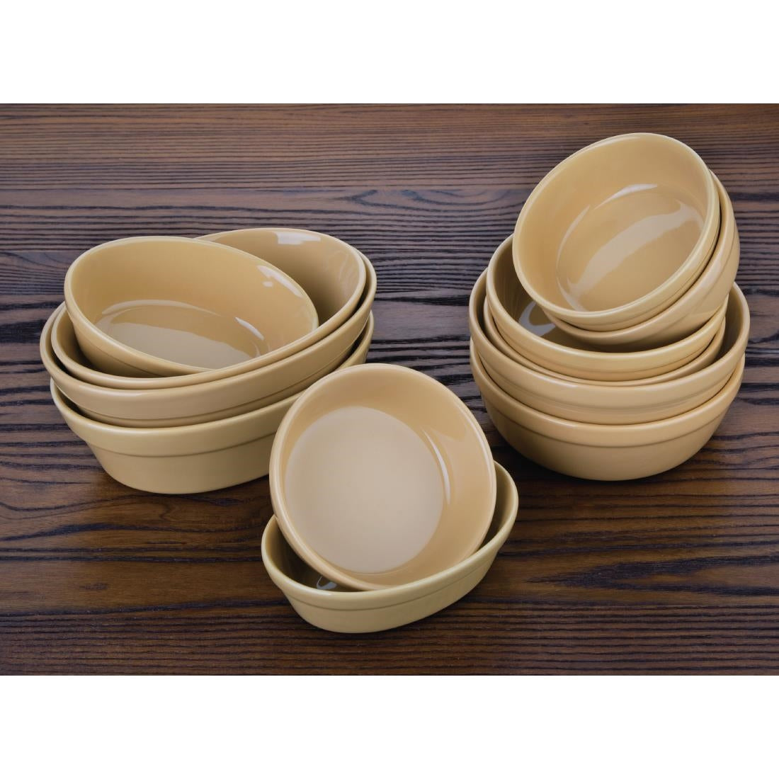 C109 Olympia ovale aardewerk schalen 18x13,3cm (6 stuks)