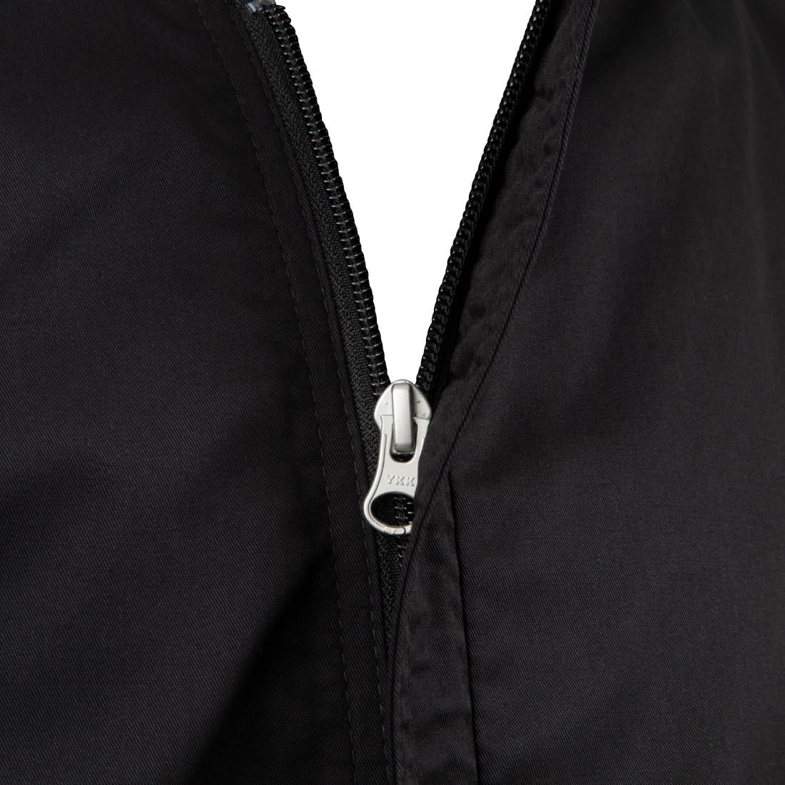 B472-L Chef Works Springfield unisex koksbuis met rits zwart L