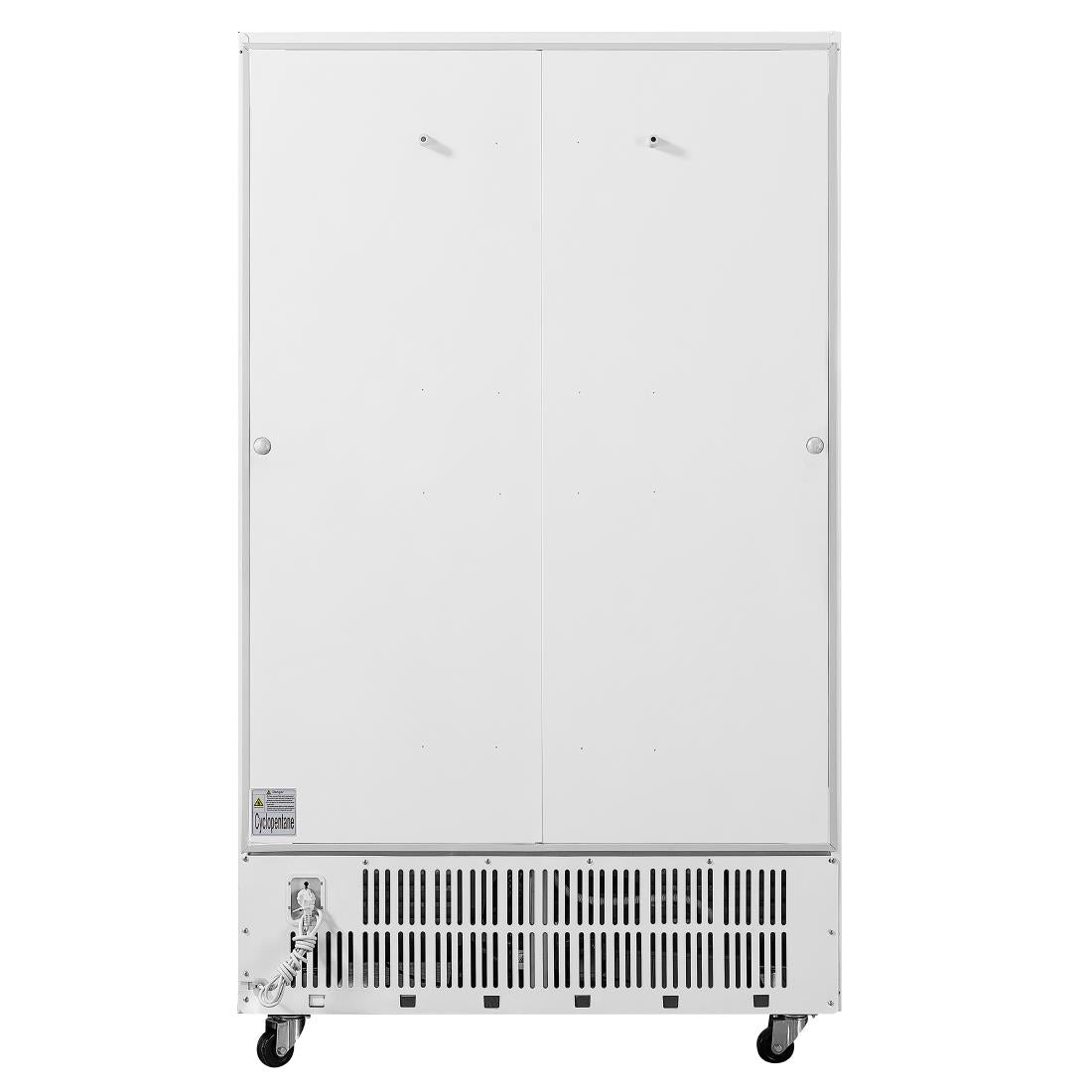 GE581 Polar G-serie tweedeurs displaykoeling met lichtbak 950L schuifdeuren