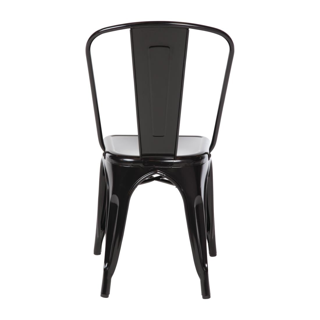 GL331 Bolero Bistro stalen stoel zwart (4 stuks)