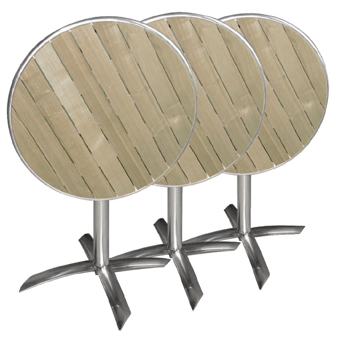 U424 Bolero ronde tafel met kantelbaar essenhouten blad 60cm