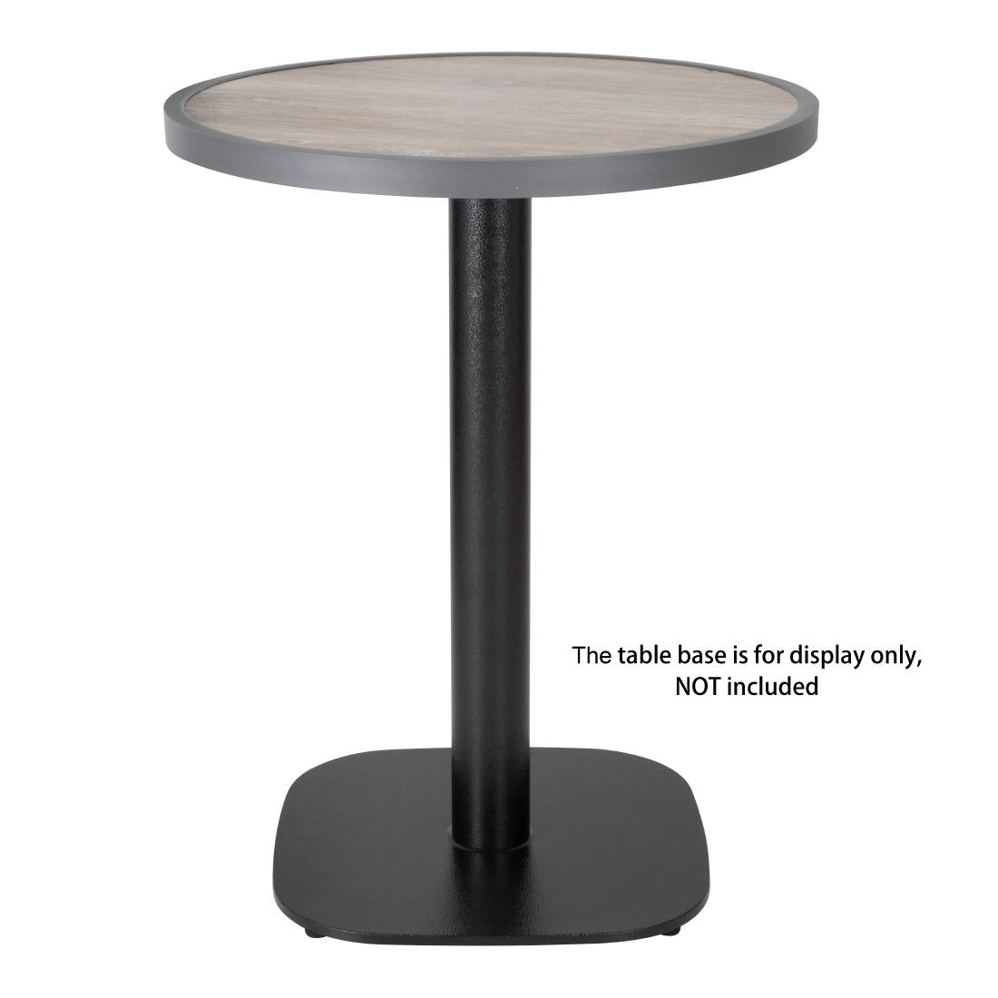 DL486 Bolero Rond Tafelblad Van Glasvezel Met Houteffect 580 Mm