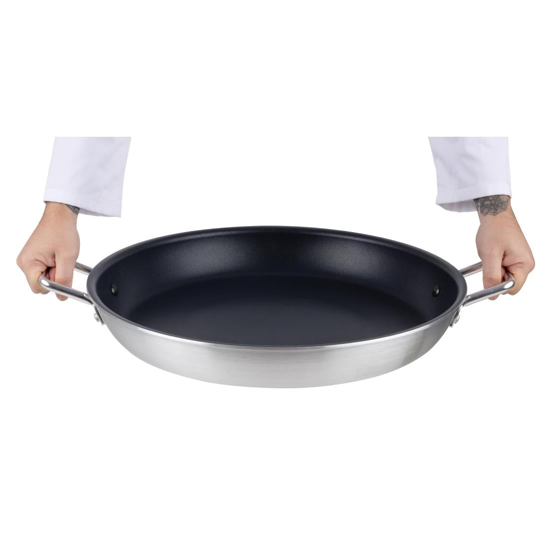HT991 Vogue Aluminium Anti-aanbak Teflon Platinum Plus Paellapan 45cm