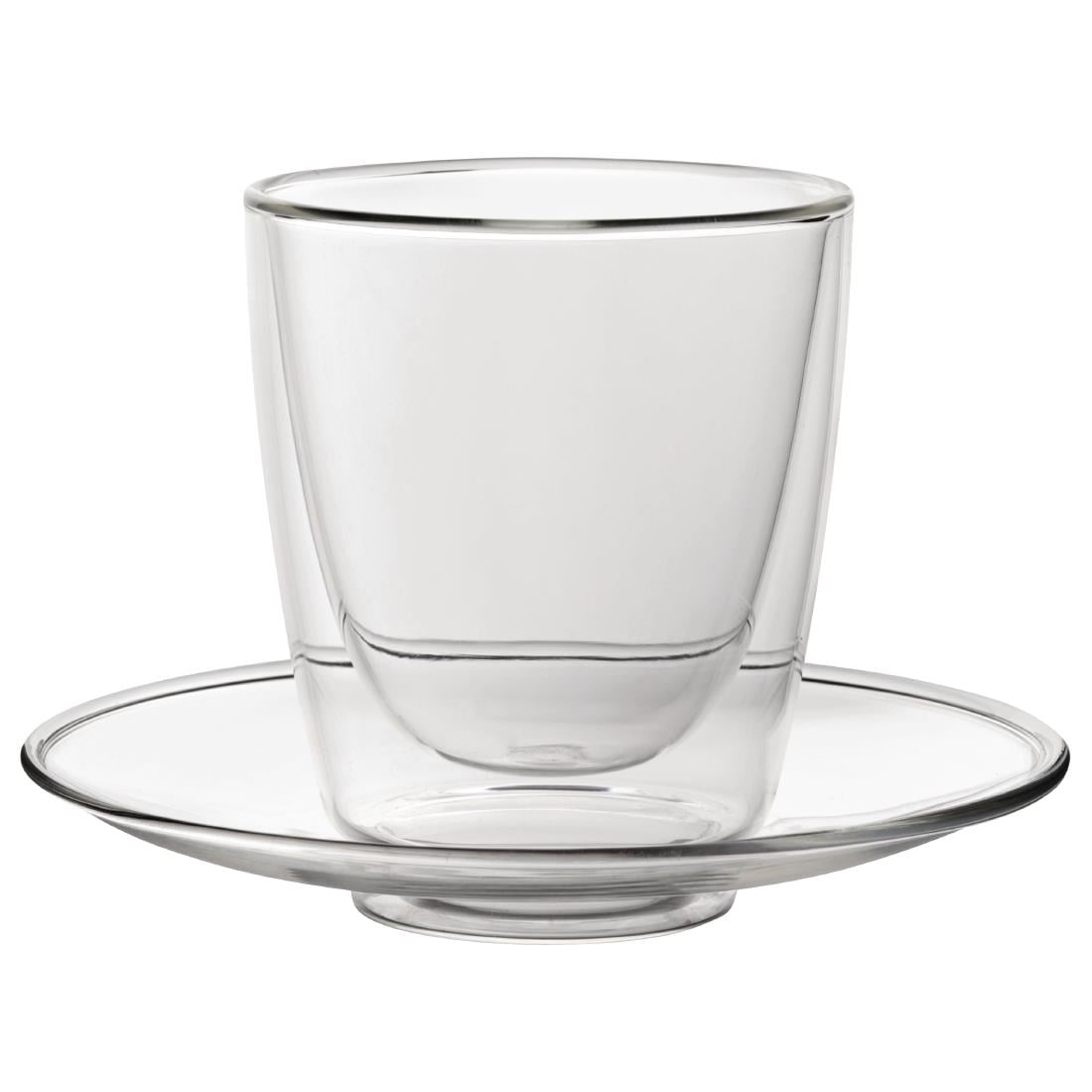 CP884 Utopia Dubbelwandig Cappuccinoglas En Schotel 220ml (6 stuks)