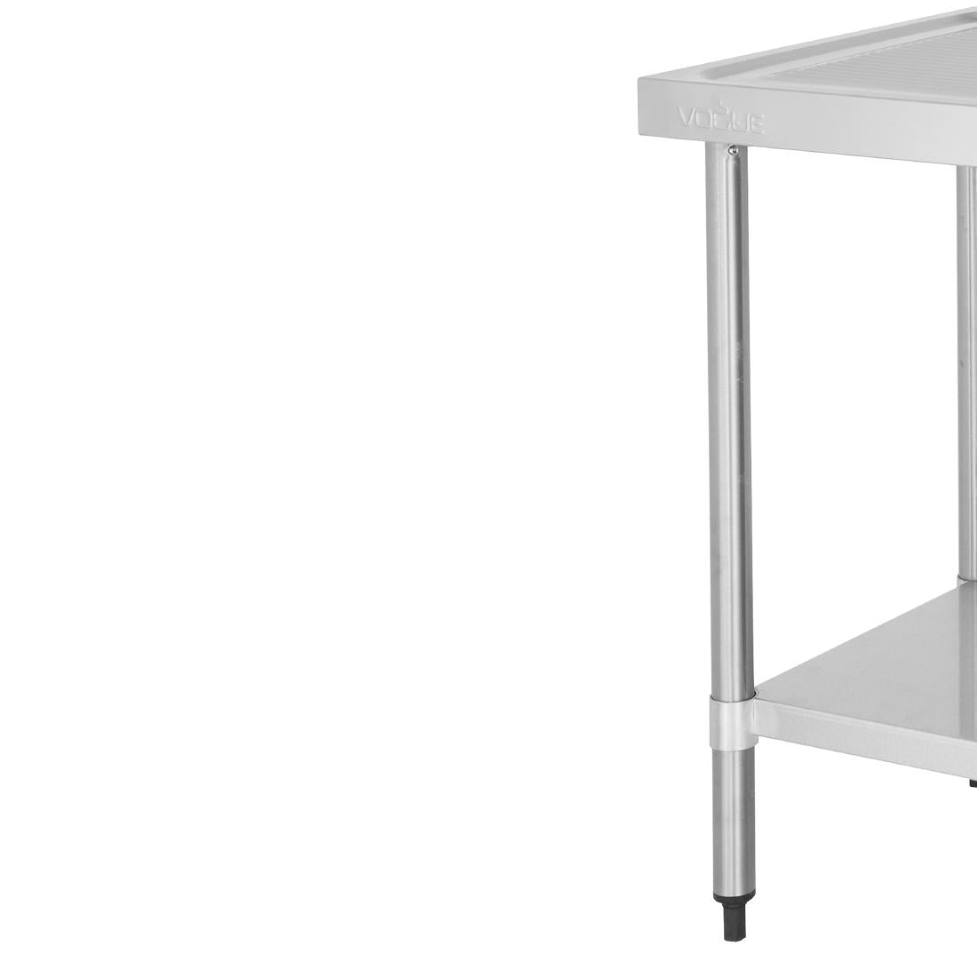 DY829 Vogue RVS spoeltafel dubbele spoelbak afdruiprek links en rechts 210x60cm