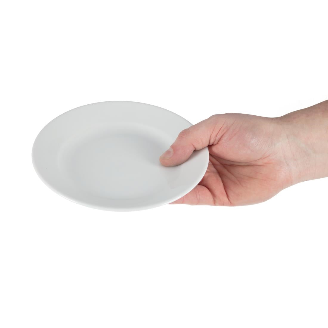 CB478 Olympia Whiteware Borden Met Brede Rand 16,5cm (12 Stuks)