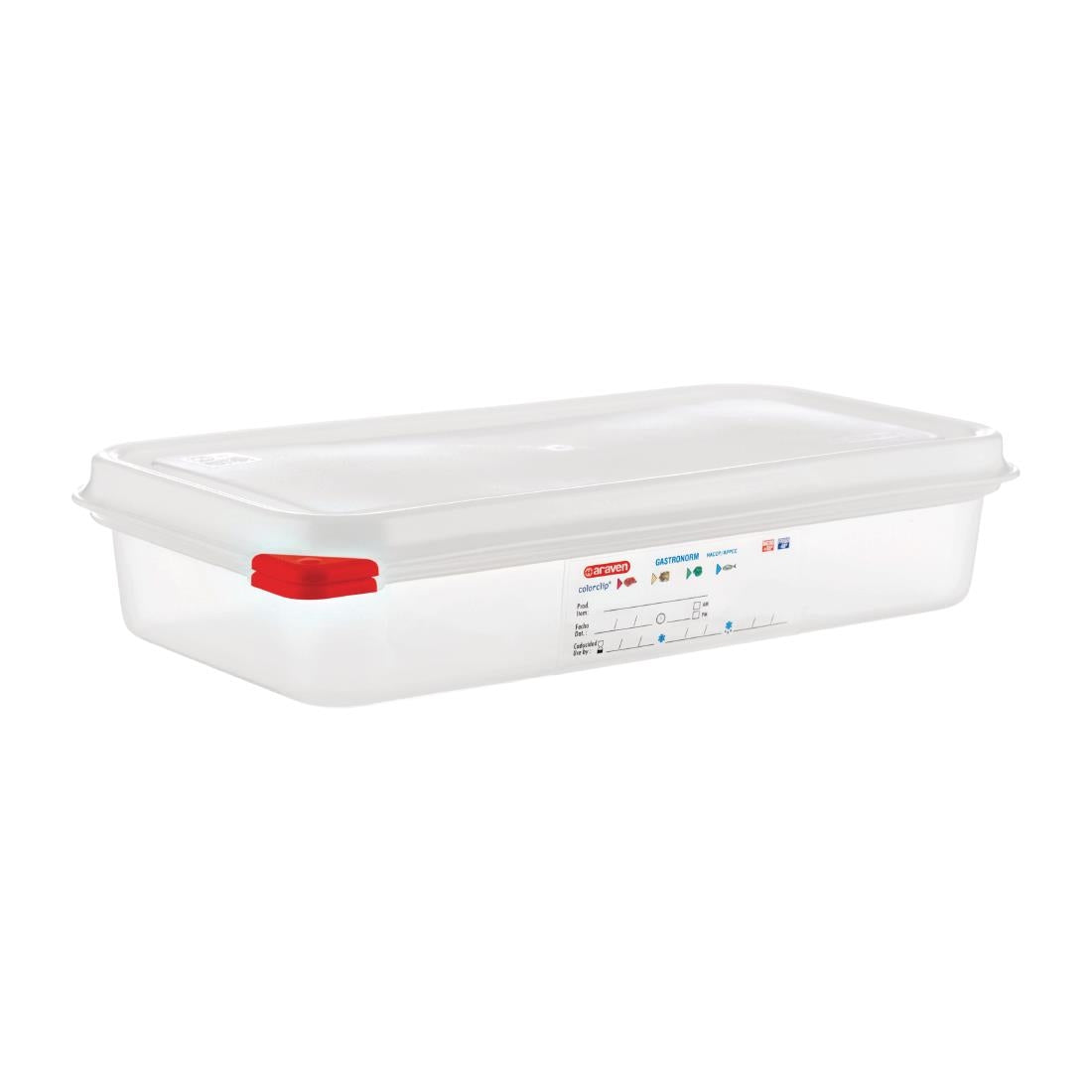 GL262 Araven GN 1/3 voedseldoos met deksel 2,5Ltr (4 stuks)
