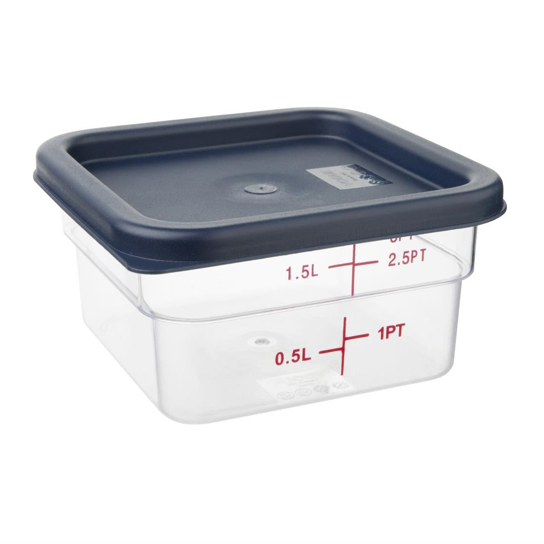CF043 Hygiplas vierkant deksel blauw klein