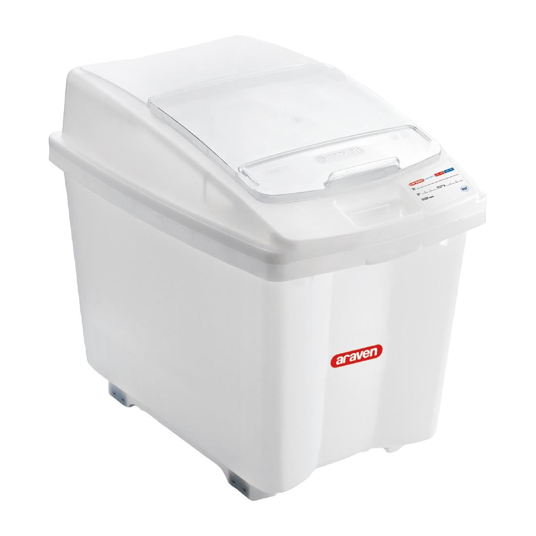 CR976 Araven transparante ingrediëntenbak met wielen 80Ltr