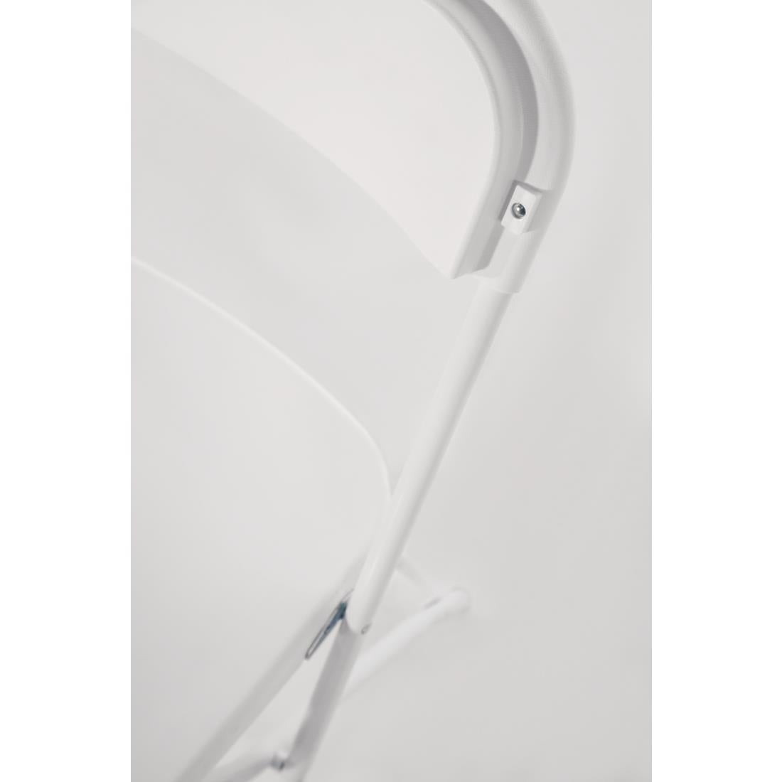 GD387 Bolero staal & polypropyleen klapstoelen wit (10 stuks)
