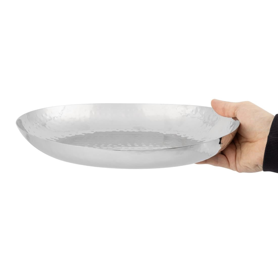 FU283 Olympia Gehamerde Ovale Schaal - 280x230mm