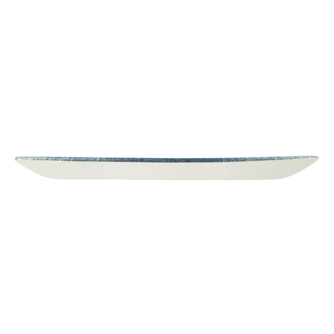 DE881 Churchill Raku Topaz Blue Chefs Ovaal Bord 29.8 x 15.2cm (12 stuks)