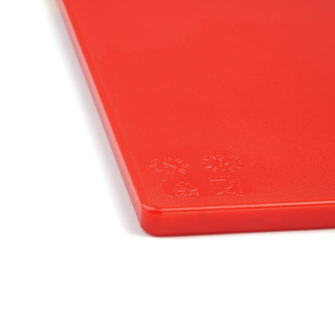 HC859 Hygiplas antibacteriële LDPE snijplank rood 450x300x10mm